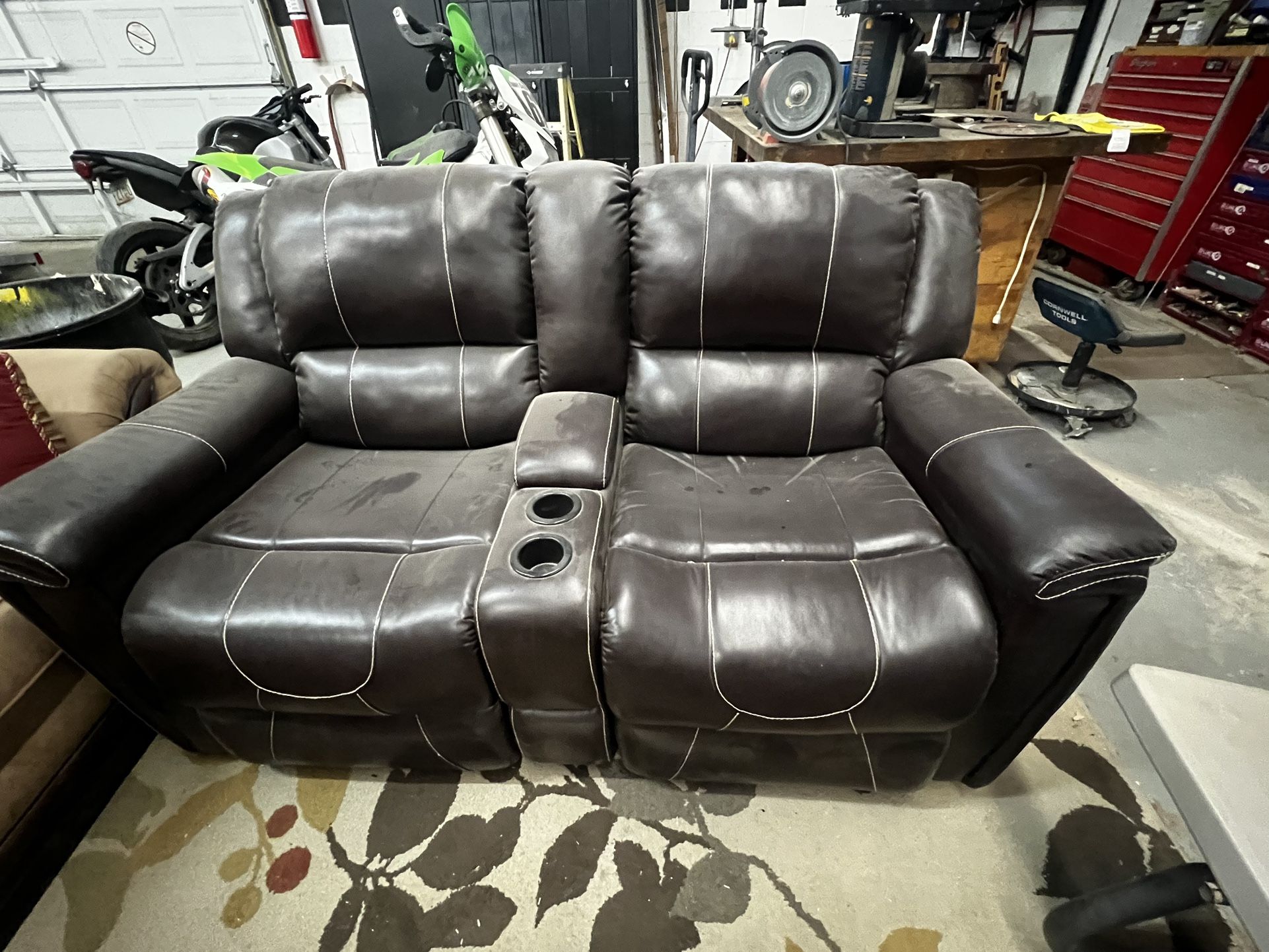 Reclining rocker chairs and loveseat RV