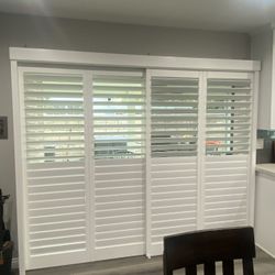 Home Window Shutters- White, Premium Wood, Custom Made Shutter Blinds, Persianas De Madera (951) 573-2560
