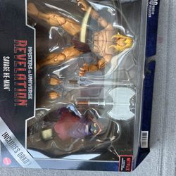 BRAND NEW MASTER OF THE UNIVERSE REVELATION SAVAGE HE-MAN  DOLL