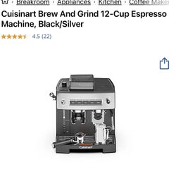 Cuisinart Espresso Machine 