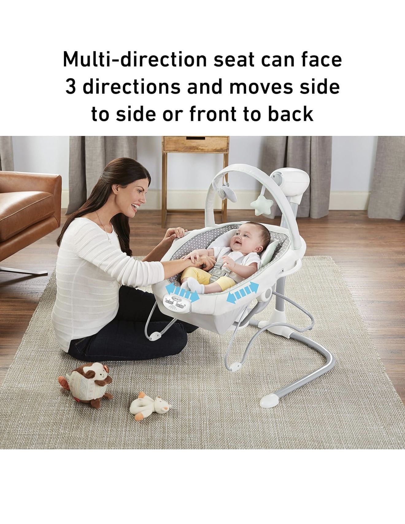 Graco Soothe 'n Sway LX Baby Swing with Portable Bouncer