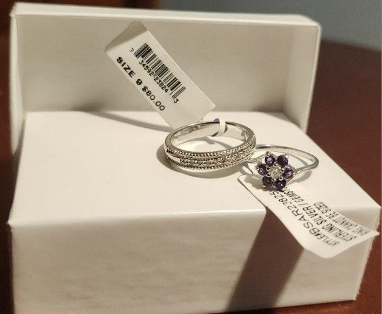 sterling silver and cubic zirconia