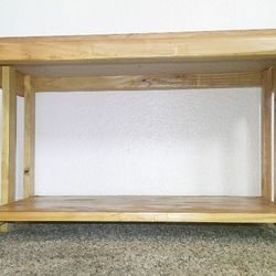 2 Tier Solid Pine Wood Side Table / Coffee-Table