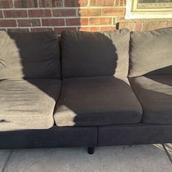 3 Seater Black Couch