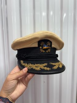 Original Rare Vietnam Era US Navy USN Admiral Visor Cap civilian WWII captain lt