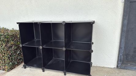 Black Modular Cube Storage Shelf