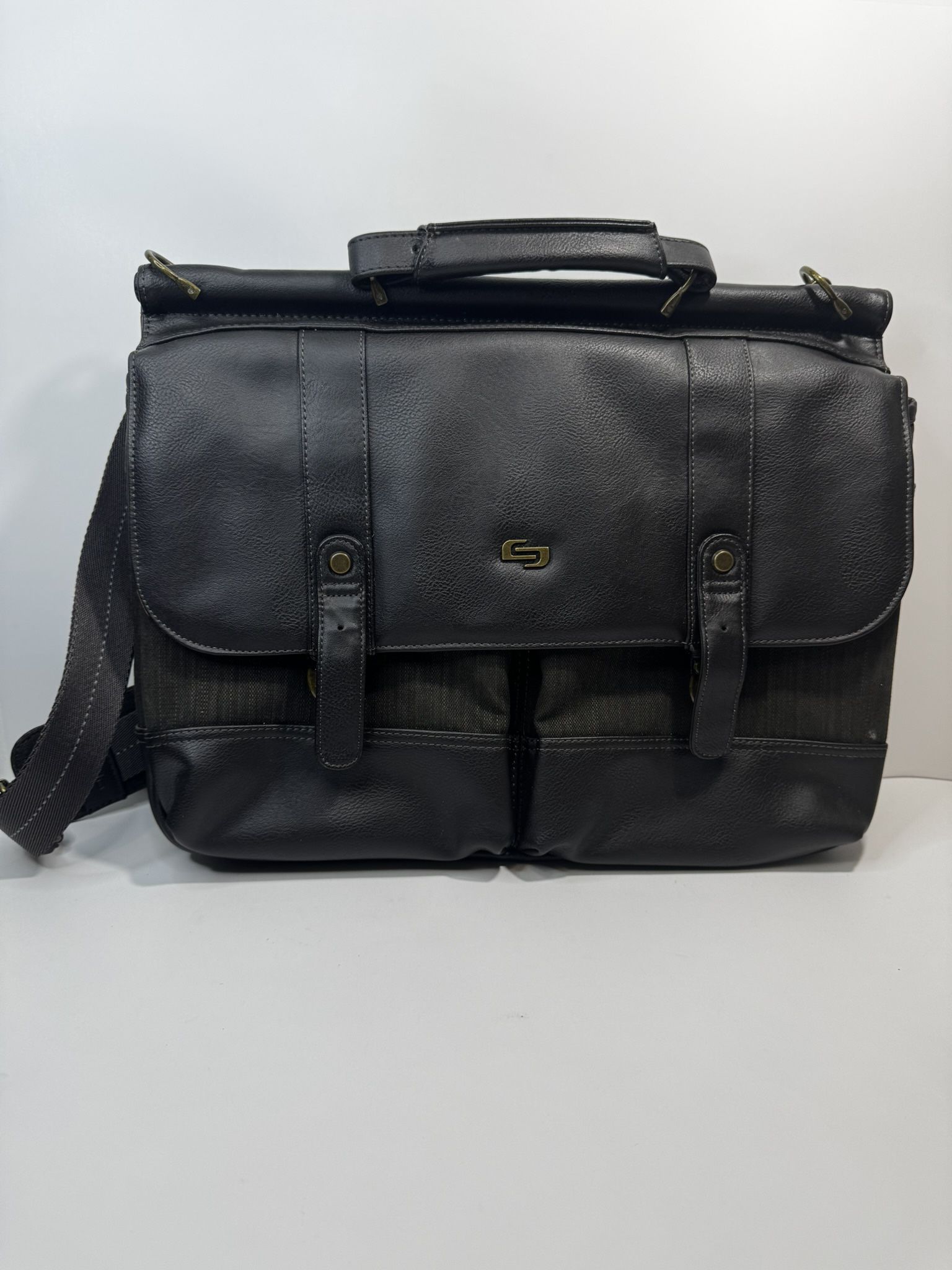 SOLO Thompson 15.6 Inch Briefcase with Padded Laptop Compartment, Espresso, One Size, Thompson Laptop Briefcase