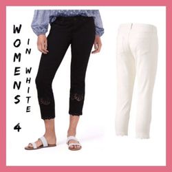 NWT Womens LC Conrad White Capri Sz:4