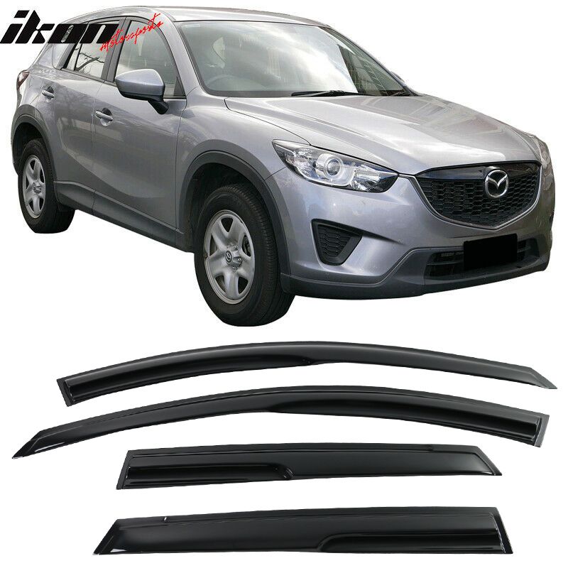 Fits 2013-2016 Mazda CX5 Mugen Style Window Visors Acrylic Sun Windshield 4PCS