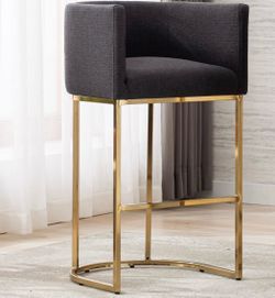 New -32" H Bar Height Bar Stool with Barrel Back and Arms