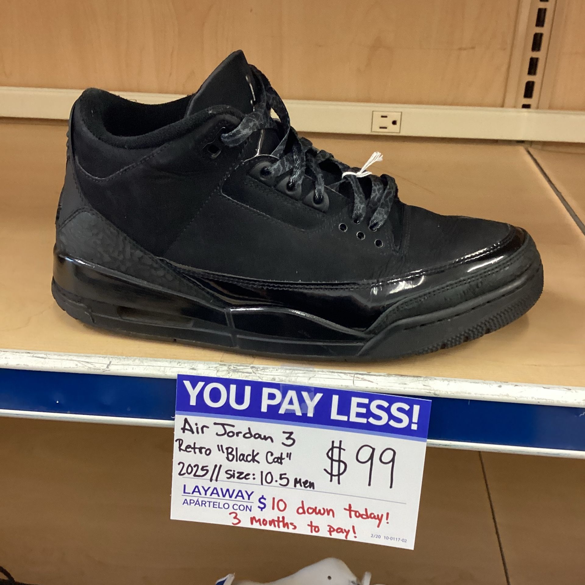Air Jordan 3 Retro “Black Cat” Size 10.5