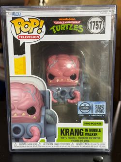 Funko Pop! 1757 Teenage Mutant Ninja Turtles Krang in Bubble Walker Rare Limited Edition 3500 pcs