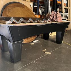 7ft Buckhorn Pool Table 3 Piece Slate (black Stain) Used 