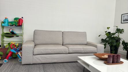 Light Gray Two-Seat Sofa