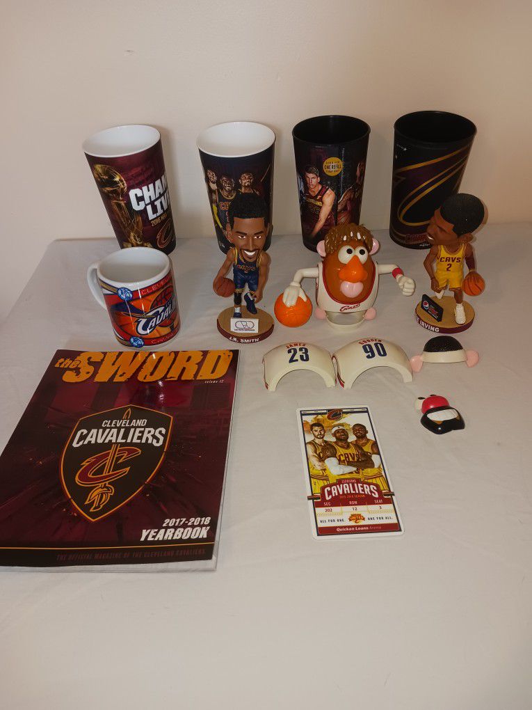 Cleveland Cavaliers bobblehead and collectible bundle
