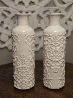 New White Ceramic Vases