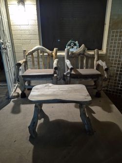 Log furniture set