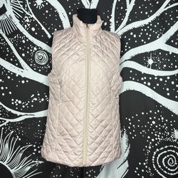 Banana Republic Women’s Pink Quilted Padded Full Zip Vest Size S