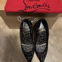 Christian Louboutin Black Polka Dot Heels 