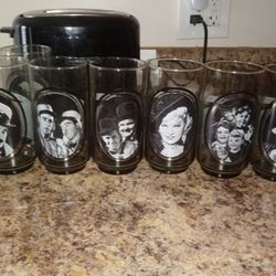 Vintage Arby's hollywood glass set 