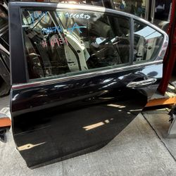 Black Honda Accord Rear Door Driver Side LH 2013 - 2017 ; J314