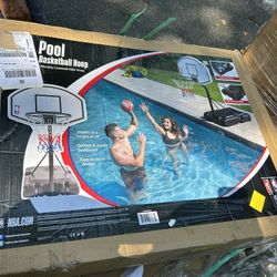 NBA Official 35" Portable Poolside Basketball Hoop with Portable Wheeled Base