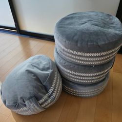 Four meditation cushions