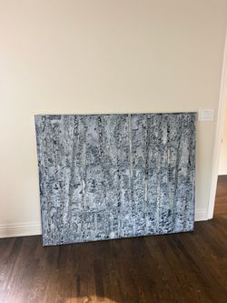 Original Abstract Blue Artwork by Héctor Leonarni