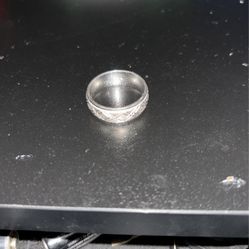 14k White Gold Wedding Ring 