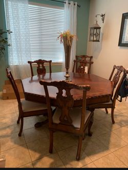 Beautiful solid wood formal Dining room table