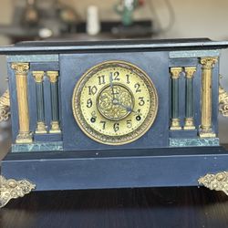 Antique Victorian Sessions Mantel Clock 