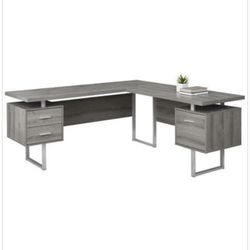 COMPUTER DESK 70"L DARK TAUPE LEFT OR RIGHT FACING