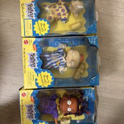 Rare 1997 Rugrats Slumber Party Figures - NEW/Sealed - Tommy, Phil & Susie 