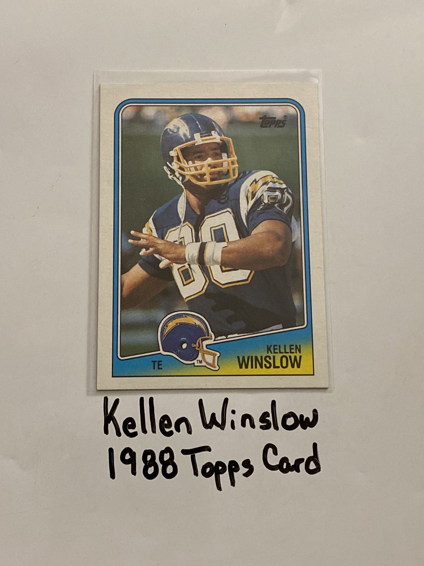 Kellen Winslow San Diego Chargers Hall of Fame TE 1988 Topps Card.