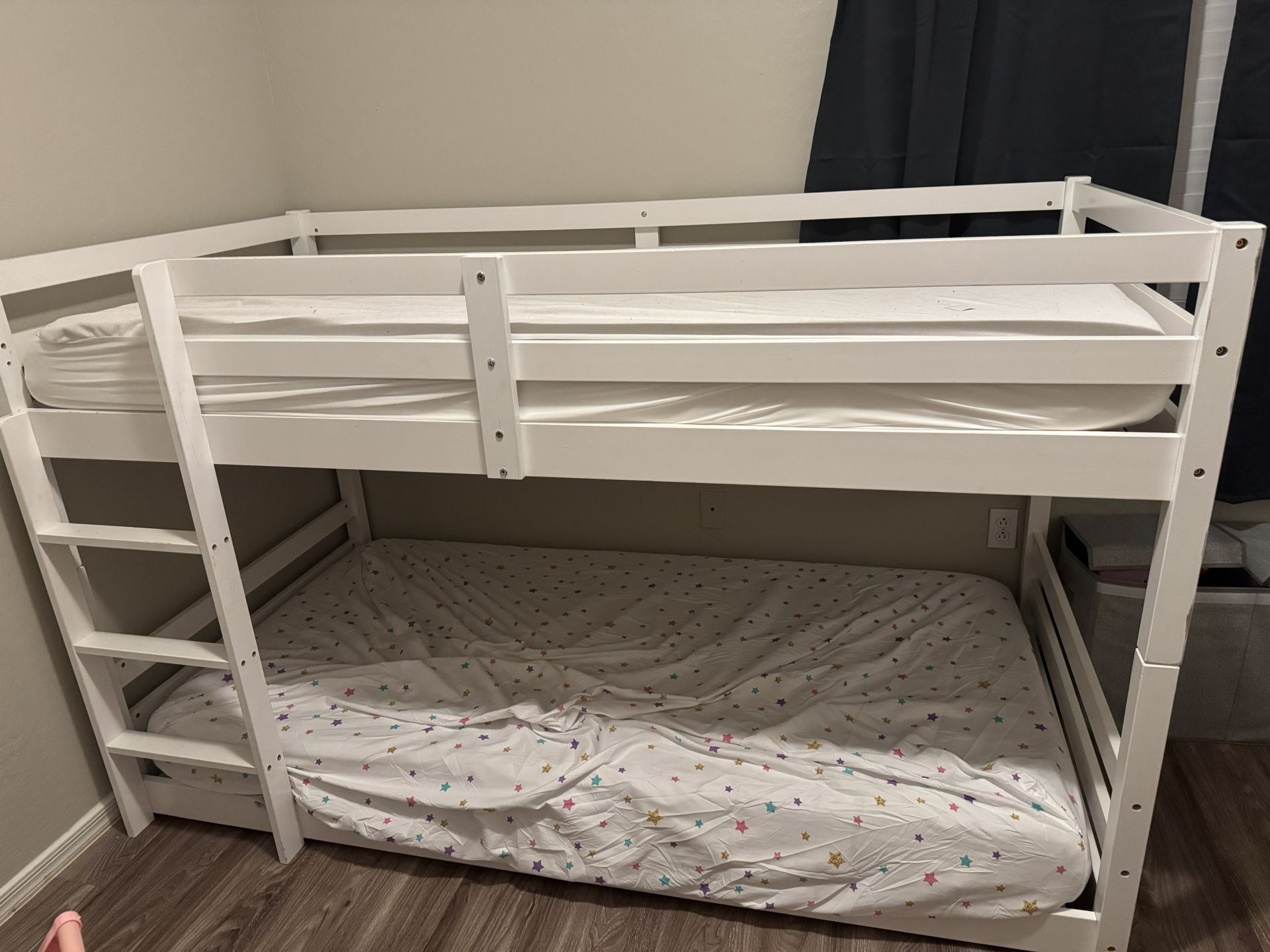 Twin Bunk Bed With Mattresses Brand New Barely Used 
