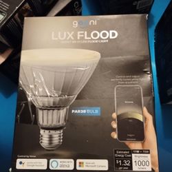 1 Ea Geeni Lux Flood Smart WiFi LED Flood Lights Par38 Bulb New 1000 Lumens Open