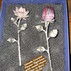 Unmode 2 Crystal Flowers With Metal Stems