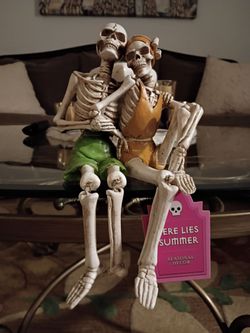 Super cute Skeleton Couple Halloween Sitters