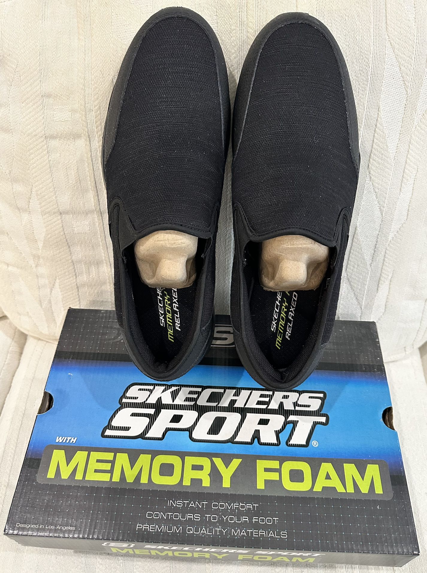 New Skechers Sport Memory Foam Equalizer 3.0 Foxfort Shoes Sneakers Men’s Size 13 Black 