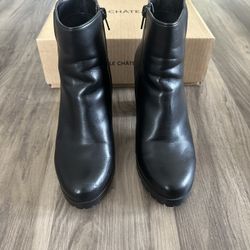 Womens Black Leather Boots 
