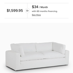 Grant White Cloud Couch
