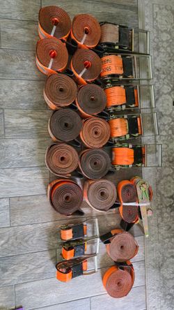 4 inch ratchet and straps and 2 inch ratchet and straps