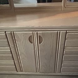 Solid Wood Modular Solid Wood Headboard and dresser with mirror 