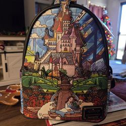 New Disney Loungefly Beauty and the Beast Mini Backpack