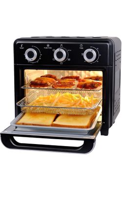 Space-Saving Air Fryer Oven | Easy Knob Control & Built-in Light
