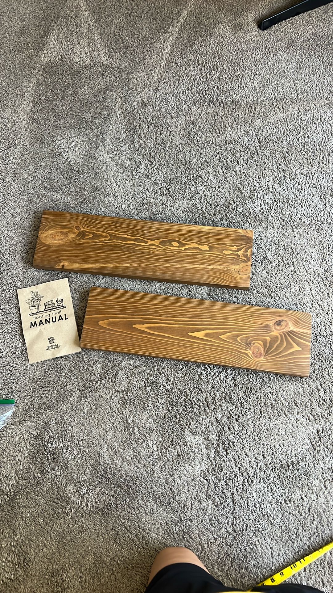 Solid Wood Floating Shelves (set of 2)