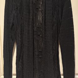 Belldini black open cardigan sweater size S