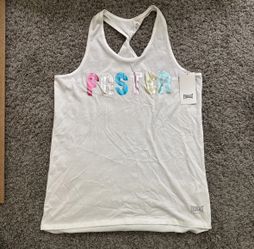 Everlast Sport Youth Girl’s Size XL (14-16) White Tank Top “Faster” Athletic