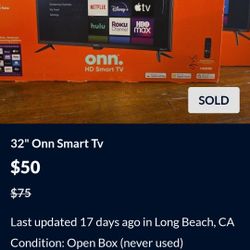 32" Onn Smart Tv