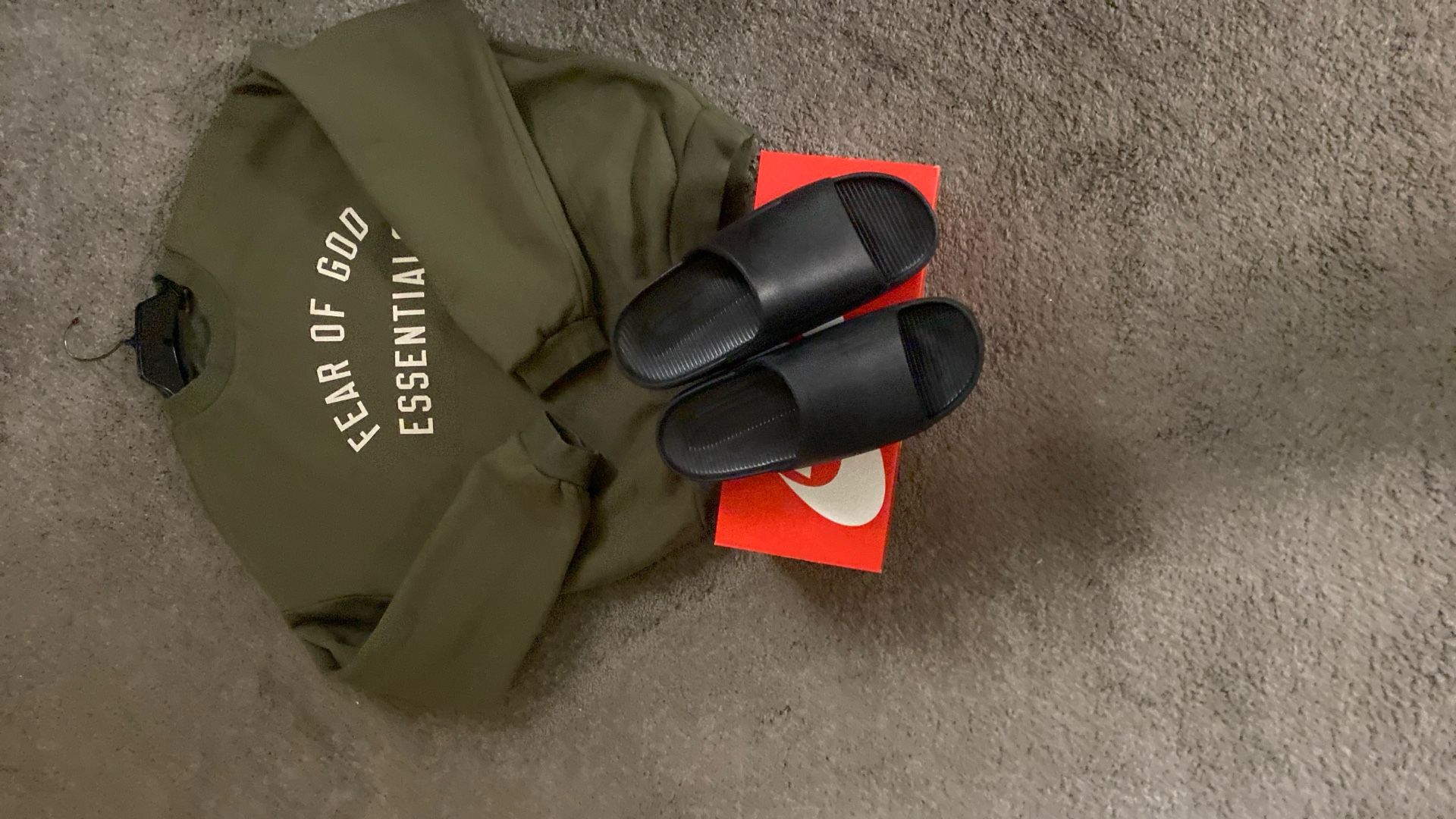 Use Essential Sweatshirt With Pockets Size Extra Small Nike Slides size 10 everything for $50